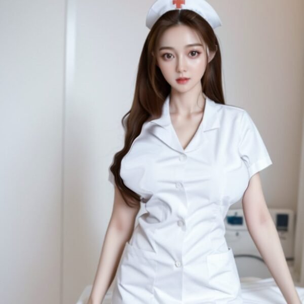 Aki Asian Nude Sex Doll 158cm/5ft2 G Cup Realistic Nurse Tpe body+Slicone head